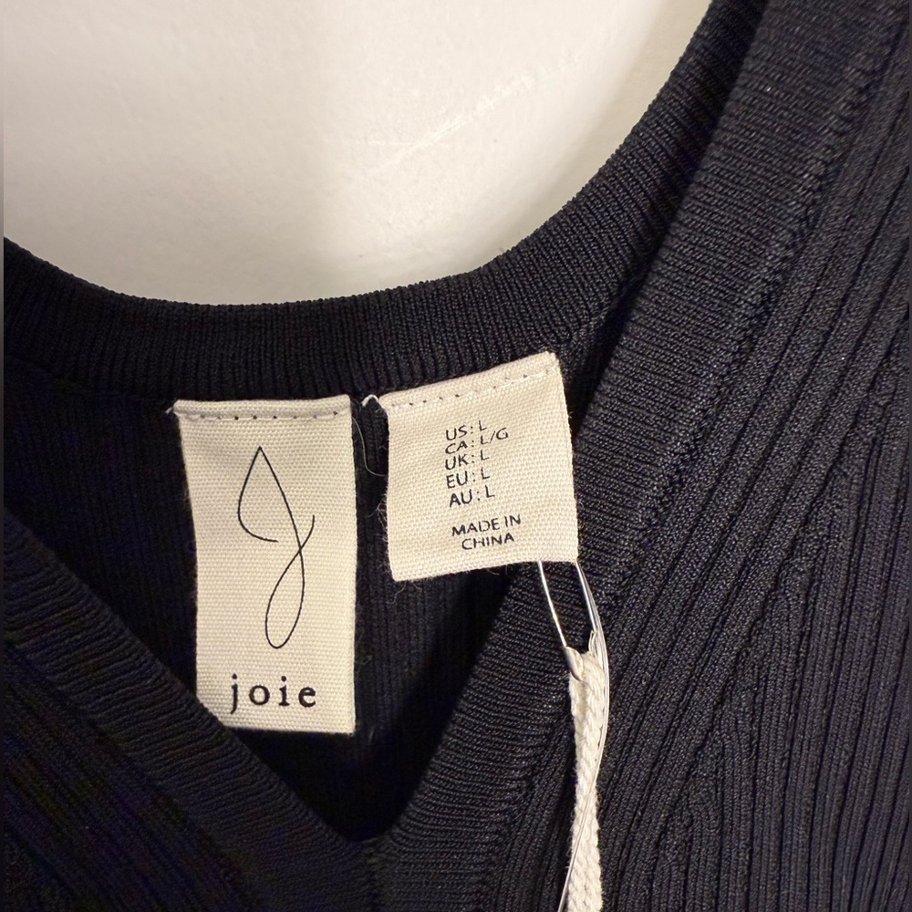 Joie Ribbed Black Knit Dress - Picture 2 of 3